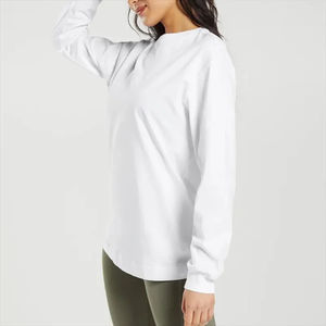 Sweat-shirt pour femme en coton 100% léger, imprimé avec logo sur le devant, personnalisable, streetwear, service OEM - Product Image 5