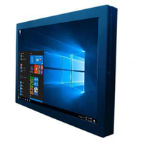 Support mural de bureau 15 pouces moniteur LCD robuste intégré IP65 pour l'extérieur et la marine avec écran tactile résistif ou capacitif