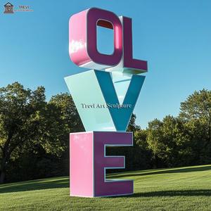 Estatua personalizada Park Metal Art Word Escultura <span class=keywords><strong>de</strong></span> carta <span class=keywords><strong>de</strong></span> amor <span class=keywords><strong>de</strong></span> acero inoxidable - Product Image 1
