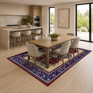 RUGS DEPOT LXDP-0376 Wholesale Red Burgundy Traditional Oriental Digital Printed Machine Washable Chenille Area Rug Non <b>Slip</b> - Product Image 4