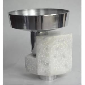 Elegant Modern Aluminium Marble Serving Bowl Decorative Tableware Stylish Steel and <b>Metal</b> <b>Plate</b> Accent for Dining Table Decor - Product Image 2