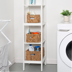 TienPhong Wholesale Customizable Natural Table <b>Bathroom</b> Set 3 Square Nesting Water Hyacinth Baskets Handles Multifunctional - Product Image 3