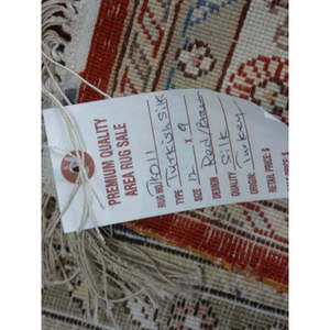 Tapis en soie turque fait main, design unique, taille 12' x 9', Abc-Silk-TK011 - Product Image 2