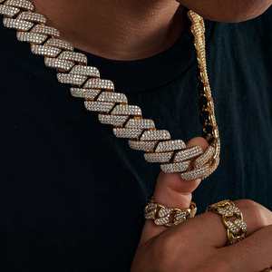 Collares de Diamantes Moissanite VVS Chapados en Oro Rosa de 10k de Alta Gama RB Gems, Joyería Fina con Patrón de Números Únicos Estilo Hip Hop, Dijes EGL - Product Image 3