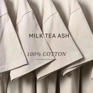 เสื้อยืดผ้าฝ้าย100% ใส่ได้ทั้งชายและหญิงเสื้อยืดสีขาว450g เสื้อยืดลายเปล่าสำหรับฤดูร้อน - Product Image 6