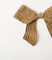 Handgefertigte Weihnachtsschleife aus Wasserhyazinthe, gewebt aus Naturfaser, Weihnachtsbaumschmuck, Feiertagsdekoration, hergestellt in Vietnam.