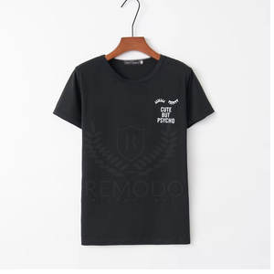 Streetwear Puff estampado gráfico camiseta mujer manga corta Ajuste de gran tamaño al por mayor Puff estampado camiseta - Product Image 2