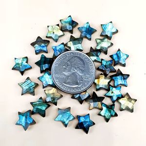 Perles étoilées en Labradorite de 1mm sculptées à la main Pierres précieuses en vrac bleues naturelles pour la fabrication de bijoux - Product Image 1