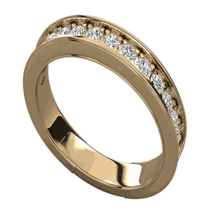 แหวนเพชรทรงกลมแบบฝังหนามเตย ดีไซน์ครึ่งวง สำหรับเธอ - Product Image 4