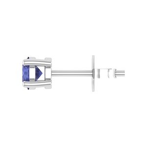 Orecchini a Perno in Argento Sterling 925 con Tanzanite Naturale Taglio Ovale 4x3mm, Gioielli Raffinati - Product Image 3
