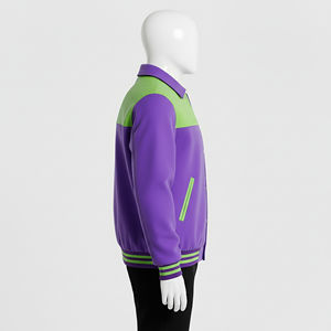 Fabricantes de Ropa Diseña Tu Propia Chaqueta Universitaria Chaqueta Universitaria de Lana de Alta Calidad con Logotipo Bordado en Chenilla Personalizado para Hombre - Product Image 3