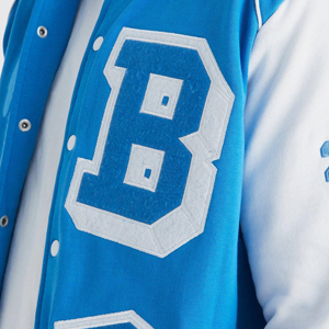 Ropa de invierno Logotipo personalizado Impresión Material de lana 2025 Chaquetas de hombre Mangas completas Cuello alto Chaqueta universitaria para hombre - Product Image 5