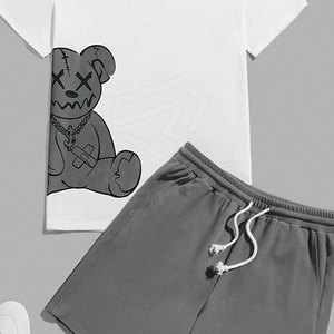 MOQ bajo Conjunto de pantalones cortos para hombre de 2 piezas Conjunto de pantalones cortos para hombre de alta calidad Ropa de moda Conjunto de pantalones cortos para hombre para la venta - Product Image 6