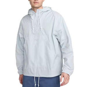 Vêtements d'entraînement de gym OEM, marque privée, vestes coupe-vent revêtues pour l'extérieur, vestes de sport personnalisées, bloc de couleur, anorak en nylon - Product Image 5