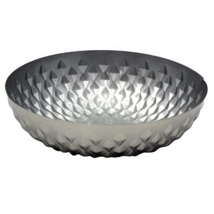 Vaisselle au design unique, assiette ronde en fer, couleur argent nickel, style moderne, vaisselle et assiettes - Product Image 3