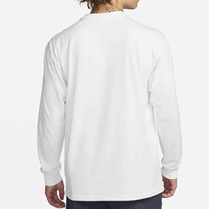 เสื้อเชิ้ตแขนยาวสำหรับผู้ชายเสื้อคอกลมผ้าฝ้าย100% ระบายอากาศได้ดีสีพื้นสำหรับ2025 - Product Image 2