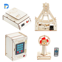 Bricolage bois Science éducation STEM jouets 7-9Y âge géométrie Pirate bateau mot de passe boîte ventilateur balance électronique