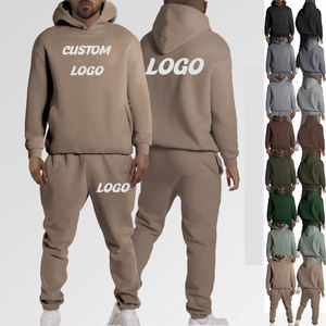 Venta al por mayor de ropa de calle de los hombres personalizados pantalones de chándal de algodón con capucha conjuntos de alta calidad francés Terry chándales de secado rápido Logo Plus - Product Image 5