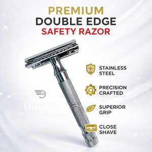 Maquinilla de Afeitar de Doble Filo de Acero Inoxidable de Alta Calidad para Hombre |   Maquinilla de Afeitar Clásica Reutilizable con Cuchilla Reemplazable | - Product Image 4