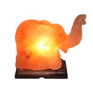 Lámpara de sal de roca de elefante rosa con forma de animal de la mejor calidad hecha a mano de Sian Enterprises Comprar ahora - Product Image 3