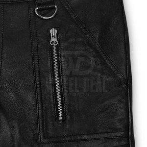 Servicios OEM Pantalones de cuero de último estilo Pantalones de cuero de diseño personalizado de alta calidad a bajo precio - Product Image 6
