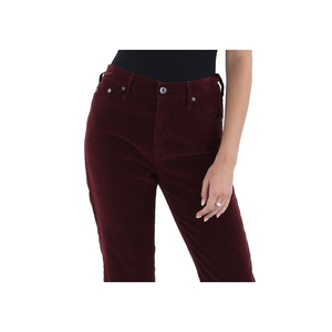AG Jeans Mari Jeans a Vita Alta in Velluto a Coste, Gamba Dritta Slim, Marrone, Casual - Product Image 2