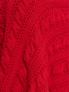 Manta de punto trenzado de algodón y acrílico 100x150cm - Manta suave para sofá y TV y chal portátil para los hombros - Product Image 4