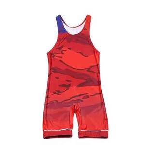 Wholesale Comfortable <b>Men's</b> Custom Made Polyester Material <b>Wrestling</b> <b>Singlet</b> Cool Design <b>Men</b> <b>Singlets</b> - Product Image 2