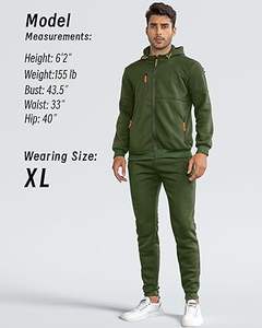Survêtements Hakjay pour hommes, ensemble de survêtement de jogging 2 pièces pour hommes, tenue décontractée athlétique à manches longues, ensemble de survêtement à capuche - Product Image 6