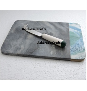 Cuchillo de tabla de cortar de resina y Mable de diseño atractivo con mango de mármol tabla de cortar de verduras para utensilios de cocina usados - Product Image 4