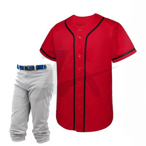 Uniforme de baseball de conception OEM vente en gros de maillots de baseball personnalisés pour hommes en polyester 100% pour les équipes et les ligues - Product Image 1