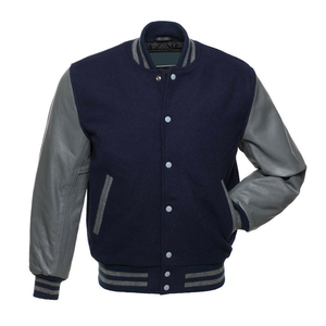 High Quality Stand Collar Polyester Varsity Jacket Custom Winter Men's Baseball Letterman CollegeBaseballjacket for men - Product Image 2