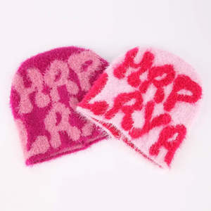 Gorro de punto Jacquard personalizable, gorro de invierno cálido, mohair de alta calidad sin puños, diseño elegante con logotipo perfecto para todos - Product Image 6