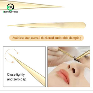 แหนบต่อขนตาแบบมืออาชีพสำหรับการฝึกอบรมในร้านเสริมสวย แหนบต่อขนตาแบบโค้งและแบบตรงเพื่อความสมบูรณ์แบบของวอลลุ่ม - Product Image 4