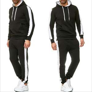 Chándal de algodón 100% de alta calidad, conjunto de pantalones de chándal y Sudadera con capucha de gran tamaño para hombre, chándales holgados personalizados para hombre - Product Image 3