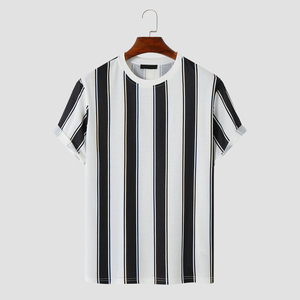 T-shirts de compression athlétiques personnalisés pour hommes, col rond, blanc et noir, 100 % coton respirant et écologique, collection 2026 - Product Image 1