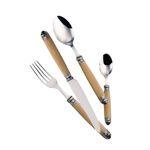 Modern Design Wooden Handle Silverware Set High Quality Stainless Steel Cutlery Dinner Fork Spoon <b>Flatware</b> For Home Kitchen Use - Product Image 6