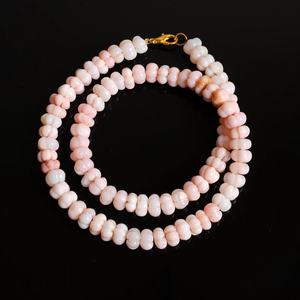 Vente en gros de perles à facettes de melon de couleur rose Collier de perles Rondelle de melon de coco avec fermoir en argent sterling Articles en vrac de bijoux de mode - Product Image 6