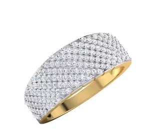 Lab Grown Diamond Pave Gold <b>Engagement</b> <b>Ring</b> Handmade Wedding Band <b>Unique</b> Anniversary Gift for Women Fine Jewelry for Parties - Product Image 3
