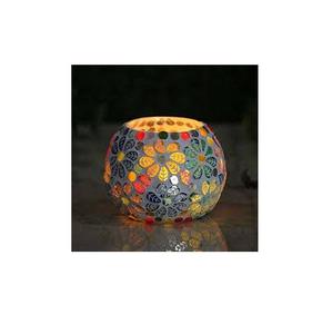 Design élégant Bougeoir décoratif fait à la main Bougeoirs en mosaïque de verre Lanternes et bocaux à bougies pour la décoration intérieure - Product Image 1