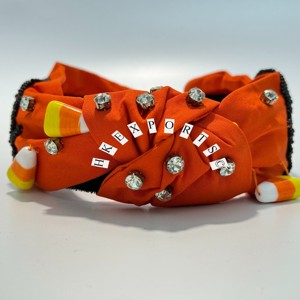 Handcrafted Halloween Beaded <b>Headband</b> Black and Orange Themed Festive Fashion Accessory for Parties and Events - Product Image 4