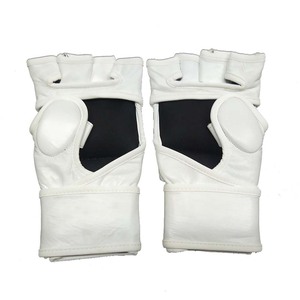 Guantes de entrenamiento de cuero de vaca personalizados de alta calidad UFC MMA cuero de PU de medio dedo para boxeo y entrenamiento Mma - Product Image 3