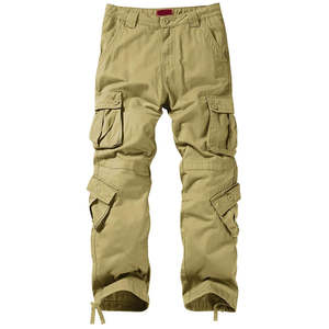 Anti Wrinkle Man Pant Plain Dyed Cargo Pants Durable Lightweight <b>Fabric</b> Functional Design for Mens Wear - Product Image 3