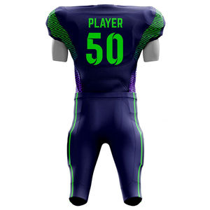 Ensemble d'uniformes de football américain de haute qualité, respirant, rembourré, manches courtes, col en V, pantalon, nom d'équipe personnalisé, numéro, vêtements d'équipe - Product Image 3