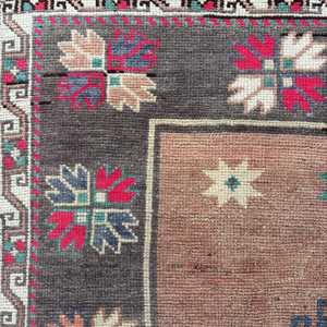 Alfombra de 5.5x7.8 pies, Alfombra Turca Vintage, Alfombra de Camuflaje Marrón y Azul - Product Image 4