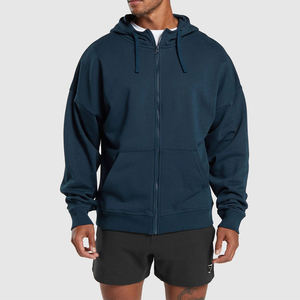 Alta Calidad Logotipo Personalizado Unisex Peso Pesado Sudaderas Fabricante Personalizado Sudadera Con Capucha Cremallera 100% Algodón Hombres - Product Image 1