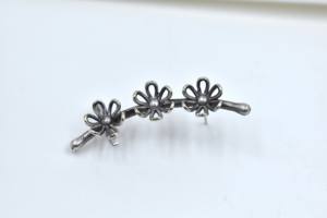 Trending Latest New Designer <b>Handmade</b> Hoop Rhodium Plated Matte Brass Stud <b>Earrings</b> for Girls Women M I CREATIONS - Product Image 4