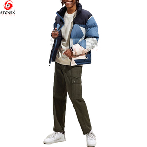 Best Performance Men's Slim Fit Winter Puffer <b>Jackets</b> Quick Dry Trending <b>Canvas</b> with Stand Collar Customizable Multi Colors - Product Image 6