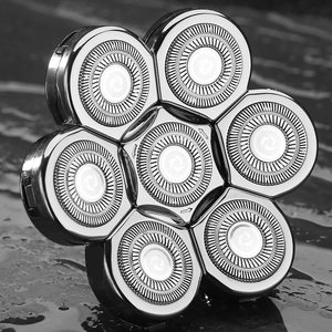 Cuchilla de Repuesto para Afeitadora Eléctrica Plateada de 7 Cabezas, Afeitadora Rotativa Mini Húmeda/Seca para Afeitar la Cara y la Barba - Product Image 2