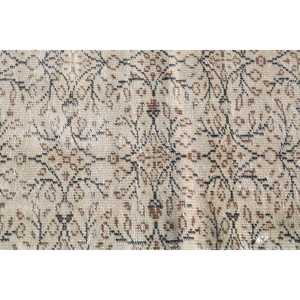 Turkish 3.3x7.4 ft Rug, Vintage Area Rug, <b>Brown</b> Plants & trees Rug - Product Image 5